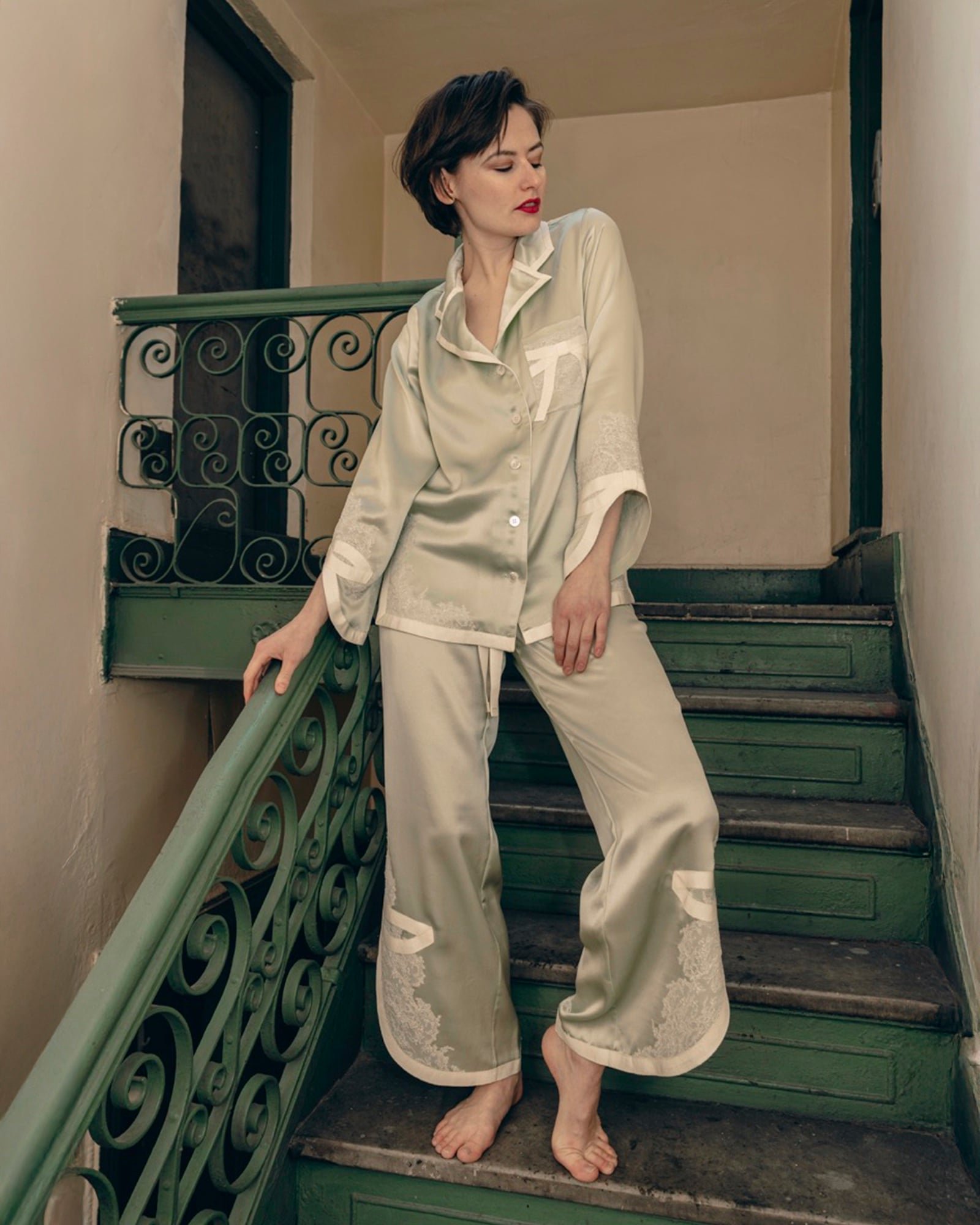 FERN couture silk pyjamas