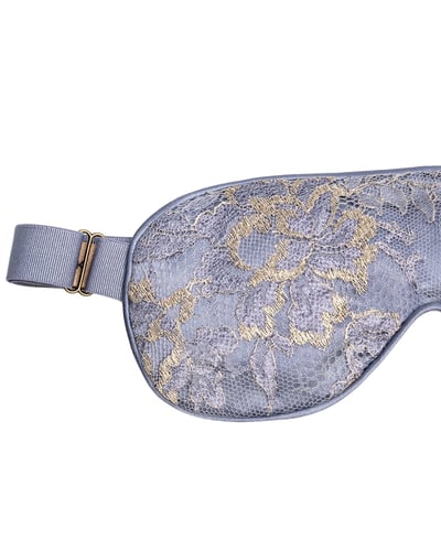 Photo of Sleepy Periwinkle Lace & Silk Eye Mask, view 2