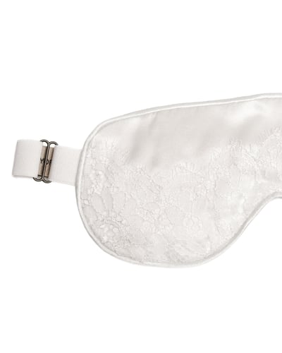Photo of Soft White Lace & Silk Eye Mask, view 2